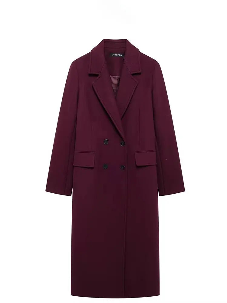 Lange Wool Coat - Elegant & Tijdloos