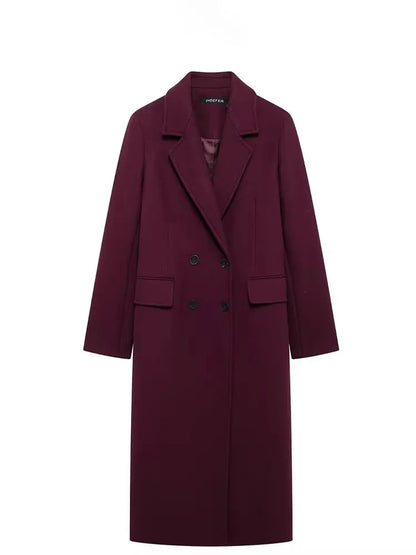 Lange Wool Coat - Elegant & Tijdloos