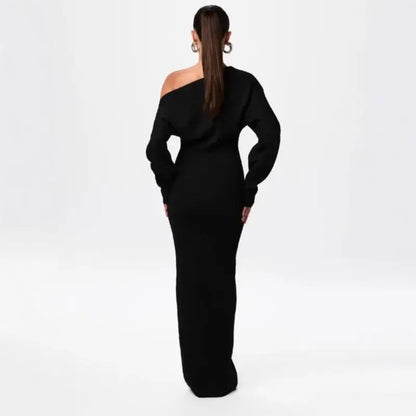 Off-Shoulder Maxi Jurk - Elegante & Tijdloos