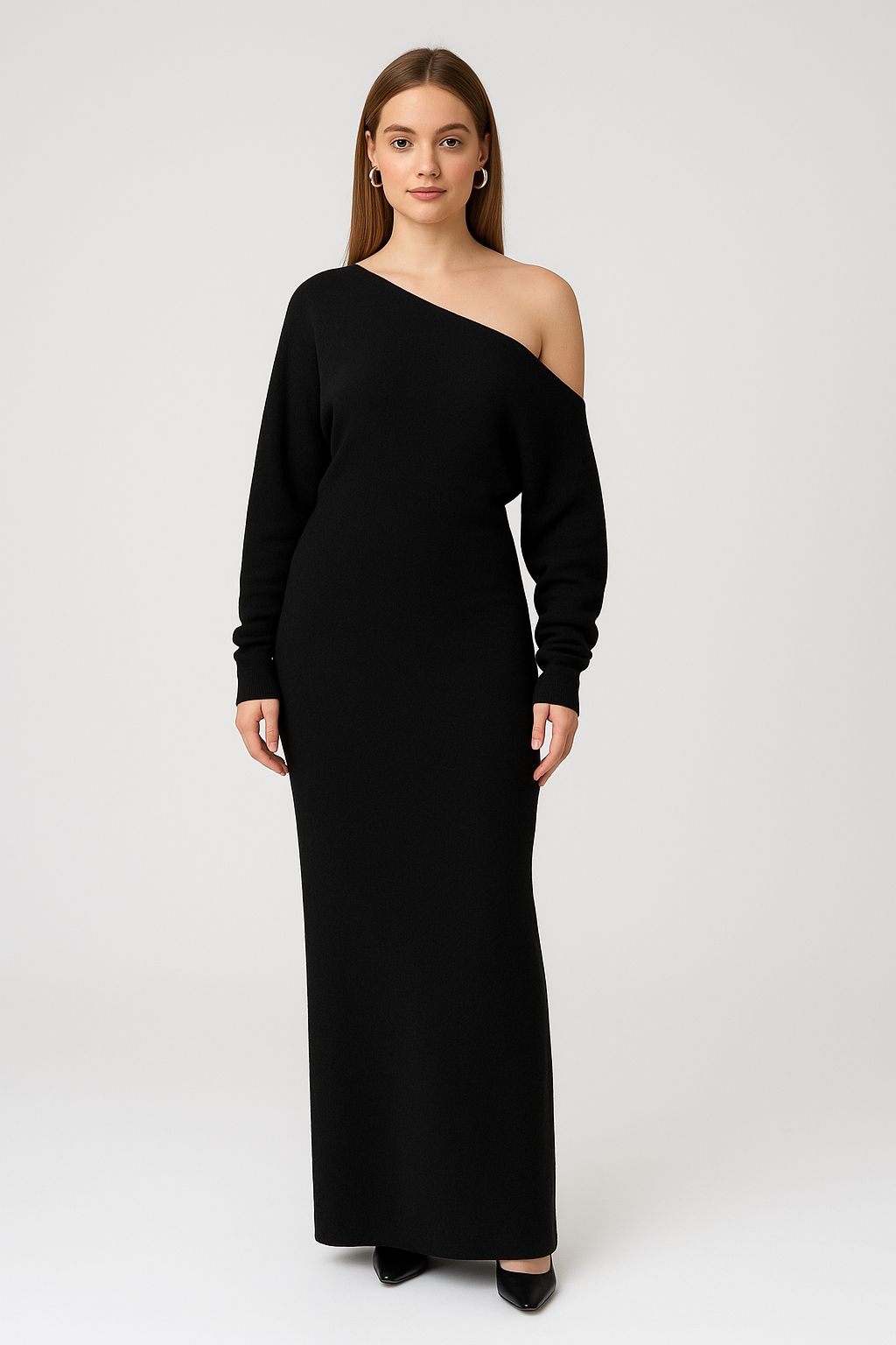 Off-Shoulder Maxi Jurk - Elegante & Tijdloos