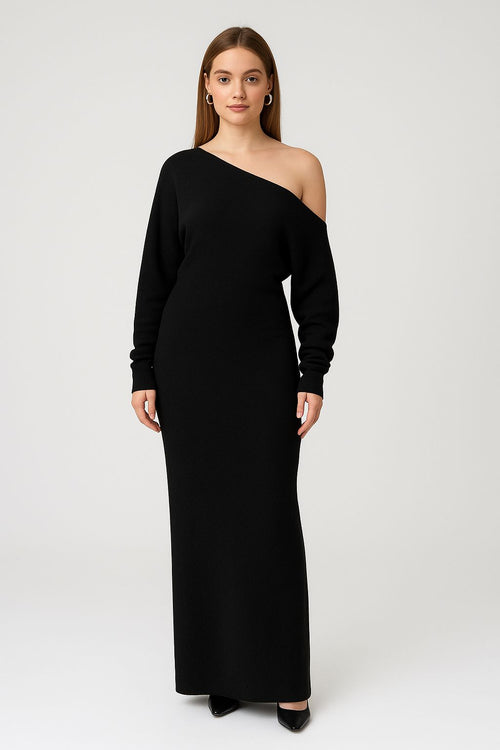 Off-Shoulder Maxi Jurk - Elegante & Tijdloos